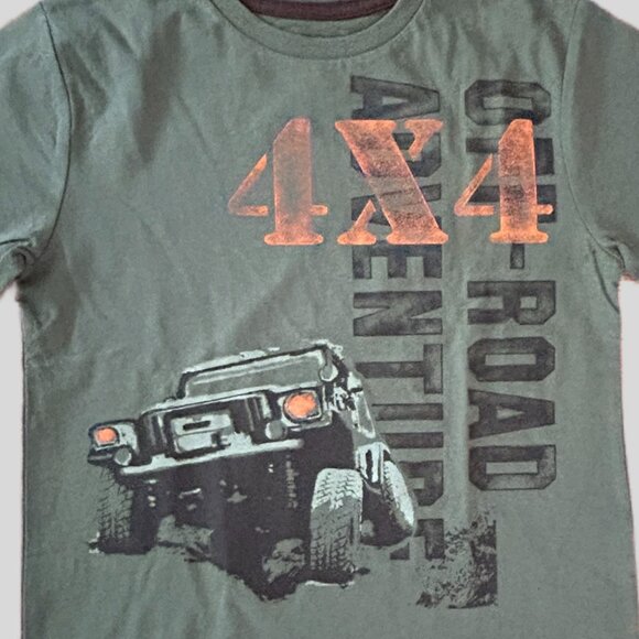 CHEROKEE BOYS ARMY GREEN T-SHIRT, SIZE XS (4/5), PRE-OWNED NEVER WORN - Picture 2 of 7